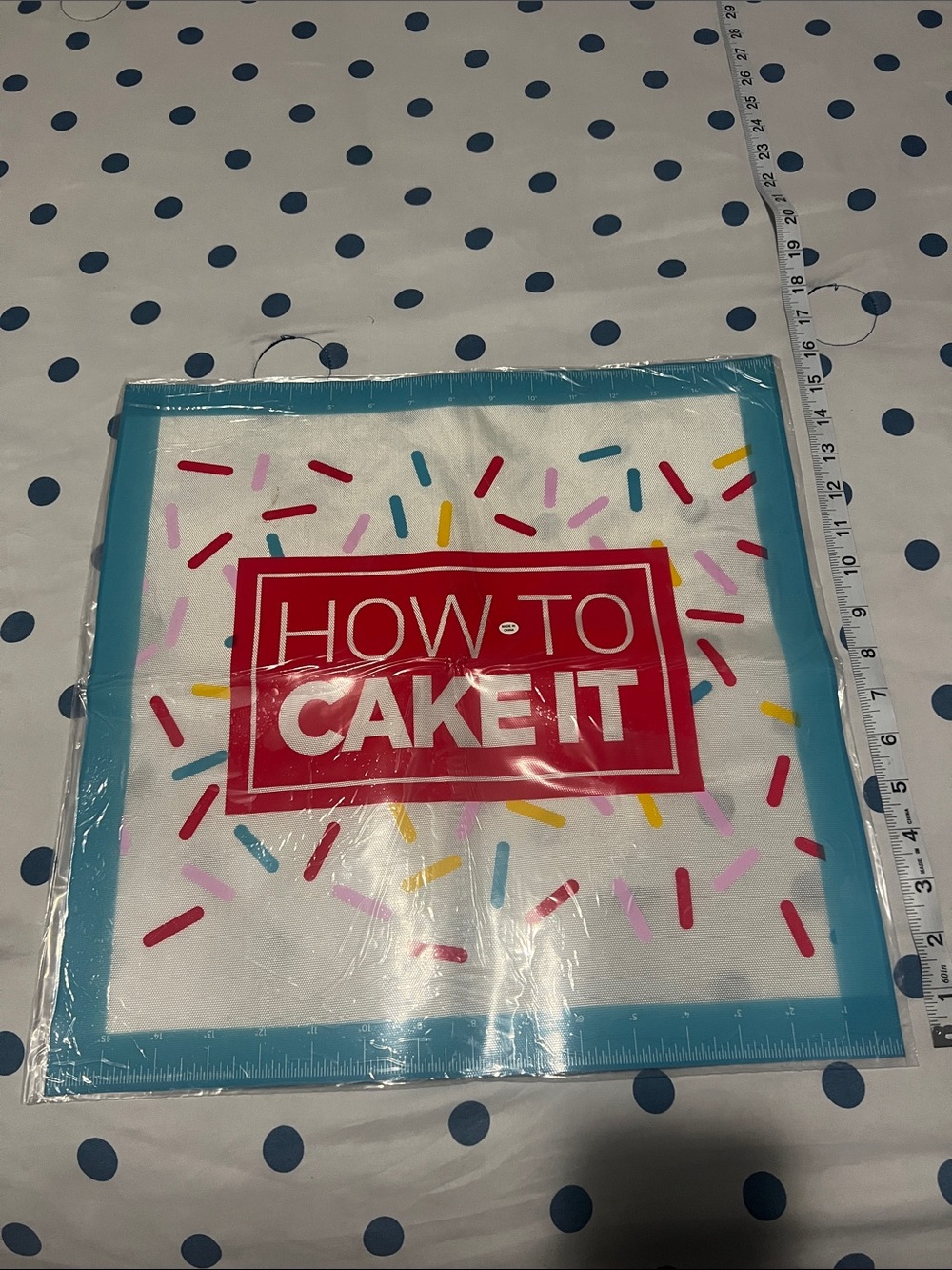 How to Cake It Blue Trim Sprinkles Baking Mat